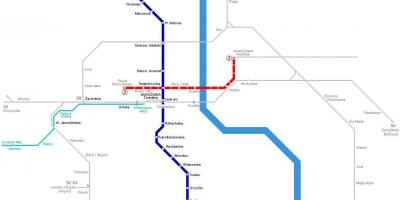Мапата метро Варшава