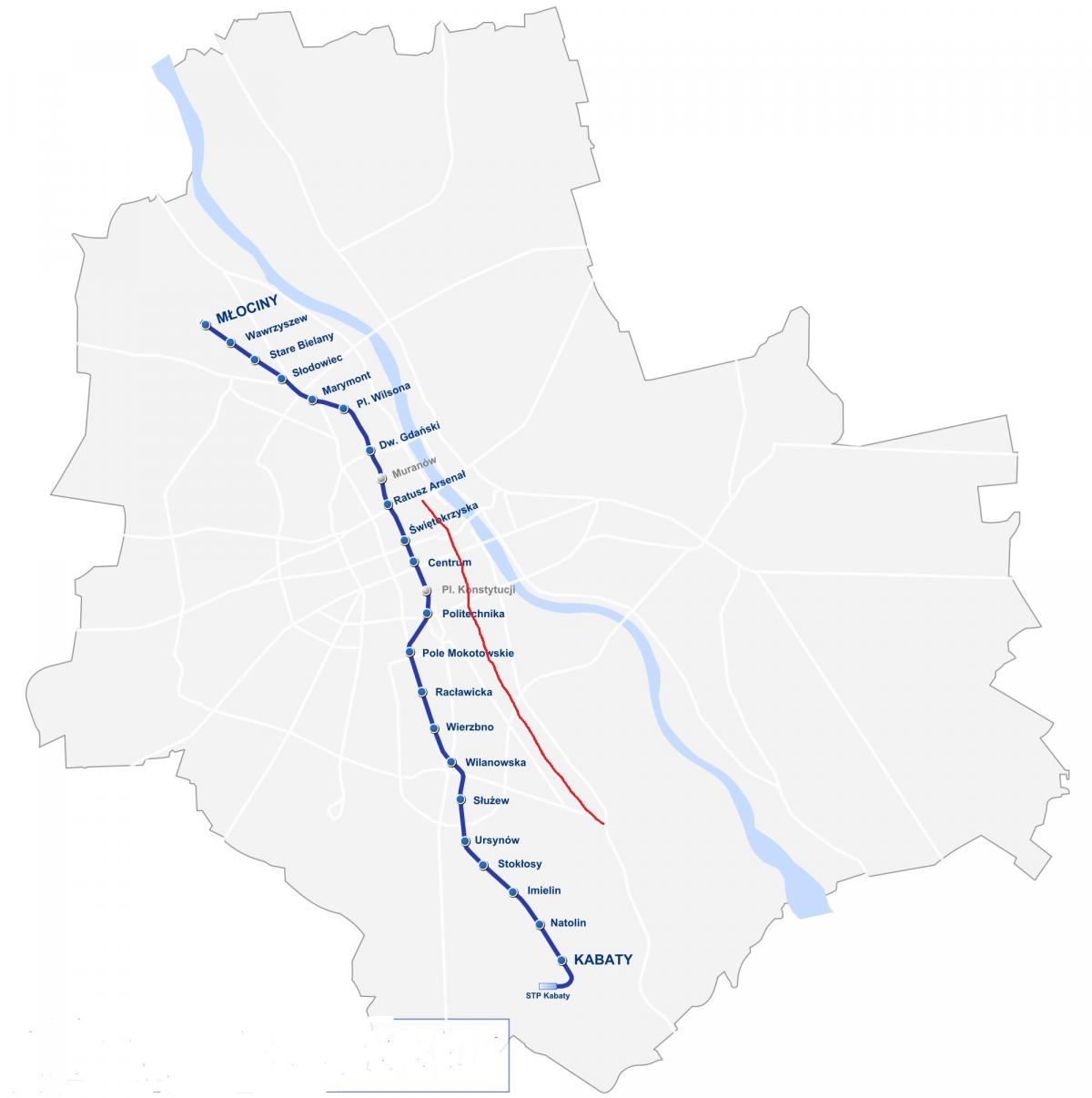 Карта на Варшава кралскиот пат 