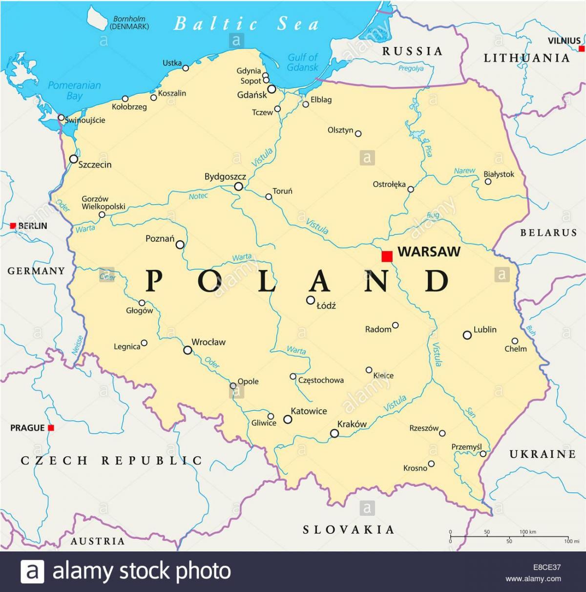 Варшава локација на мапата на светот