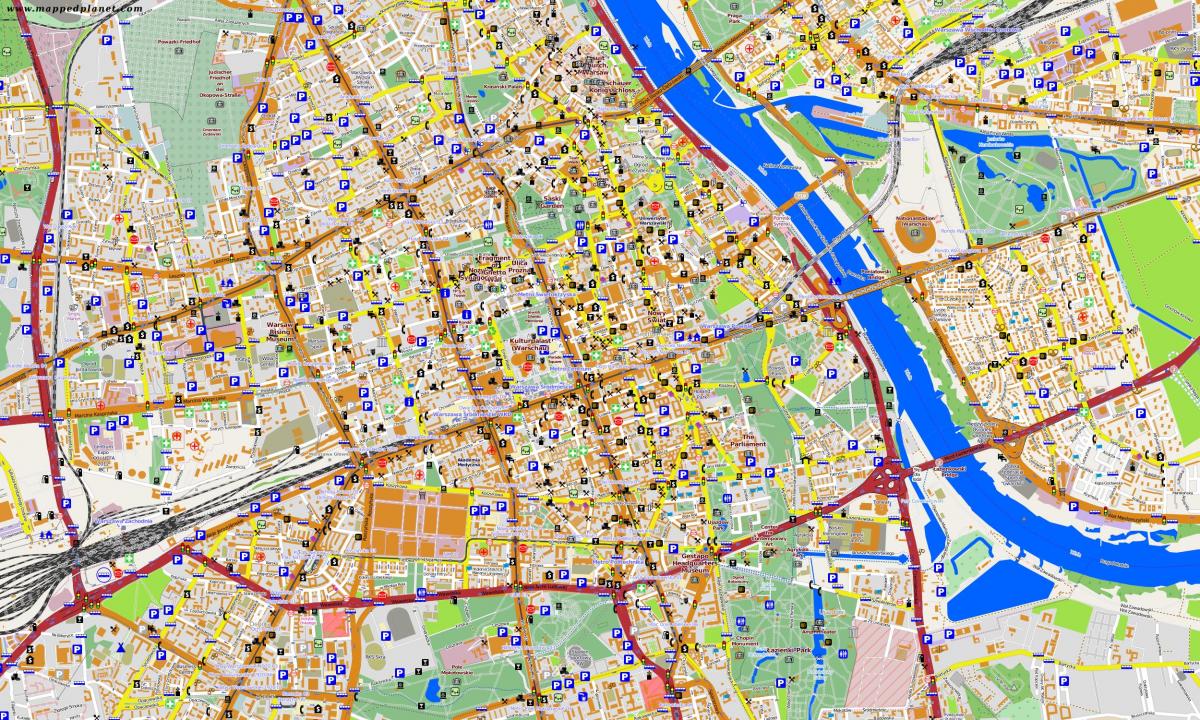 Карта на Варшава присутен 
