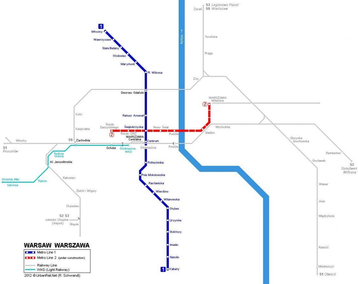 мапата метро Варшава