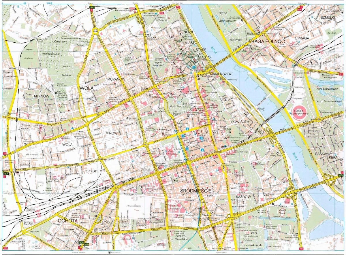 Варшава на мапата