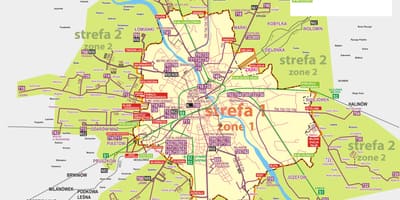 Карта на Варшава автобус 