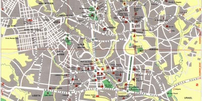 Карта на Варшава атракции 