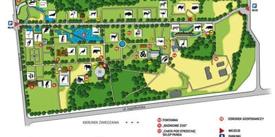 Карта на Варшава зоолошка градина 