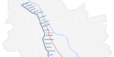 Карта на Варшава кралскиот пат 