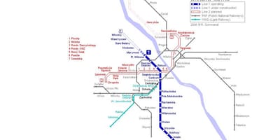 Варшава подземни мапа