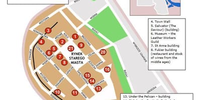 Варшава мапата на стариот град