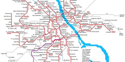 Варшава воз мапа