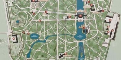 Lazienki парк Варшава мапа