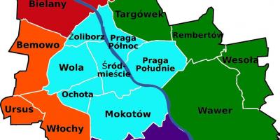 Карта на Варшава области 