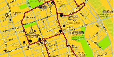 Карта на Варшава хоп на хоп исклучите автобус 