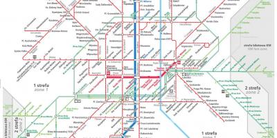 Варшава транспорт мапа